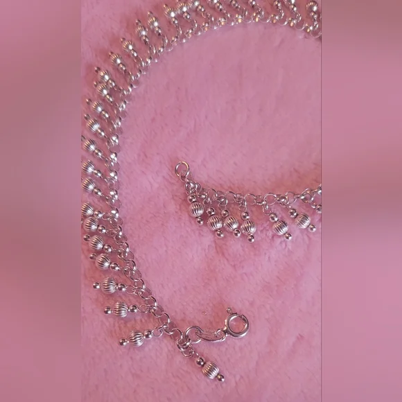 Anklet - 10" Italian Sterling Silver - Picture 7 of 13